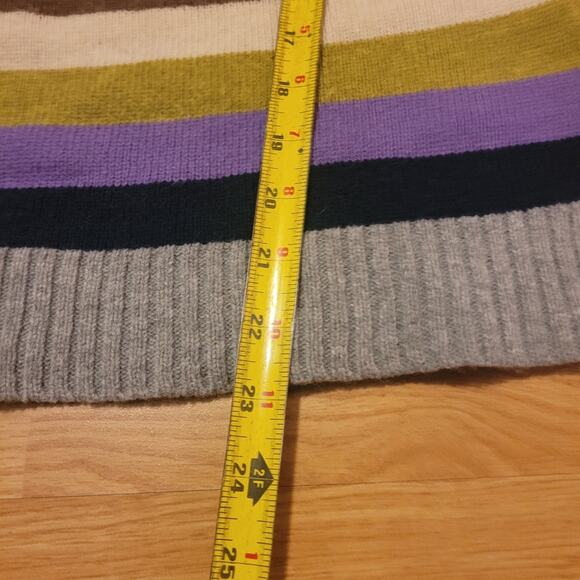 Tabitha Webb Womens Lambswool Colorful Striped Knit Sweater Size S Boho - Picture 4 of 7